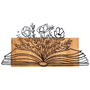Wallity Culture Accesorio decorativo de pared de madera y metal Negro y Nogal